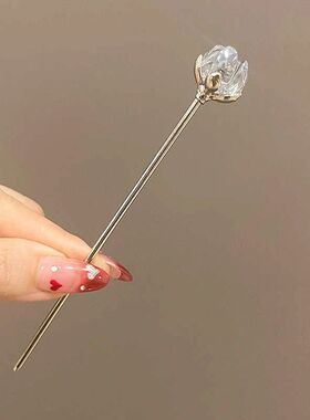 New Chinese Style Crystal Lotus Metal Hair  Elegant Ladies t