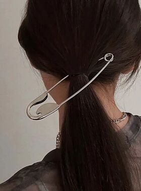 New Large Safety Pin Metal Hair Claws Barrettes For Women Gi
