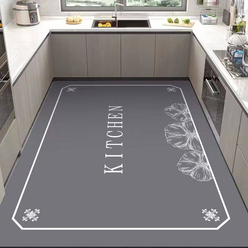 厨房专用地垫满铺家用硅藻泥免洗耐脏地毯简约吸水吸油防滑脚垫子,淘宝优惠券,粉丝福利购,淘宝优惠卷