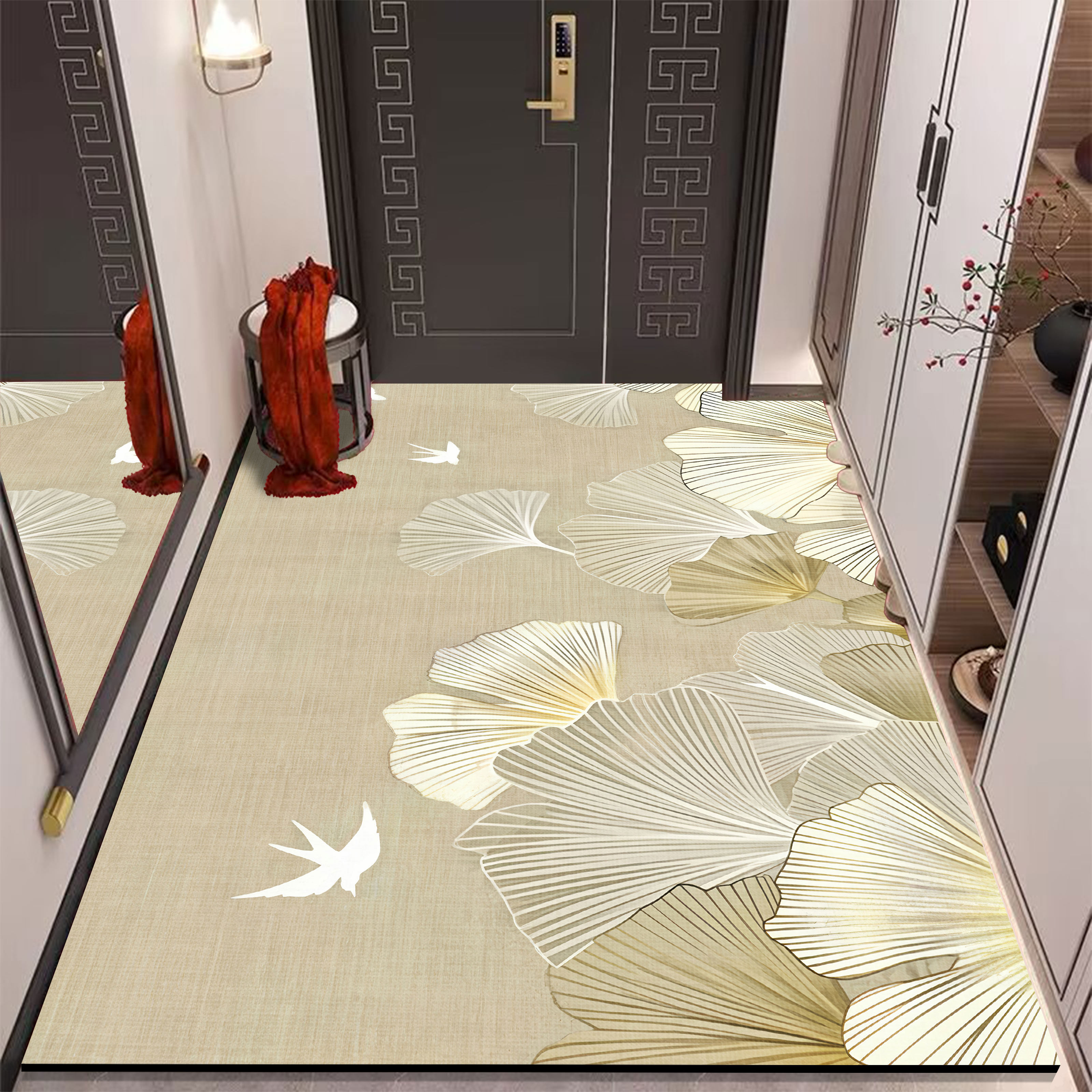 中式高级硅藻泥入户门地垫加厚耐脏免洗脚垫中国风玄关进门客厅毯,淘宝优惠券,粉丝福利购,淘宝优惠卷