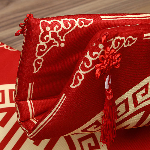 跪垫结婚敬茶坐福垫一对红色喜垫敬酒跪拜新娘改口婚庆用品大全 - 图1