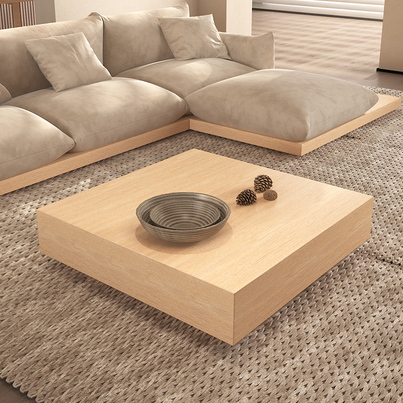 纳威原木色日式侘寂风电视柜茶几组合现代简约2023年新款客厅家具-图3