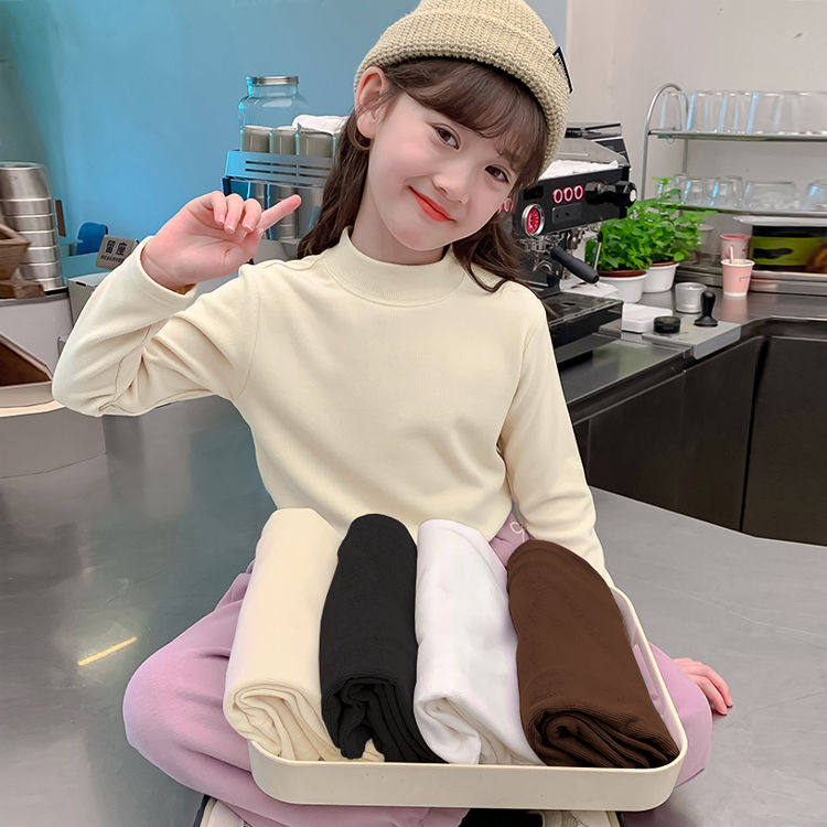 男女童德绒打底衫半高领内搭秋冬装新款中大儿童装保暖抓绒衣T恤,淘宝优惠券,粉丝福利购,淘宝优惠卷