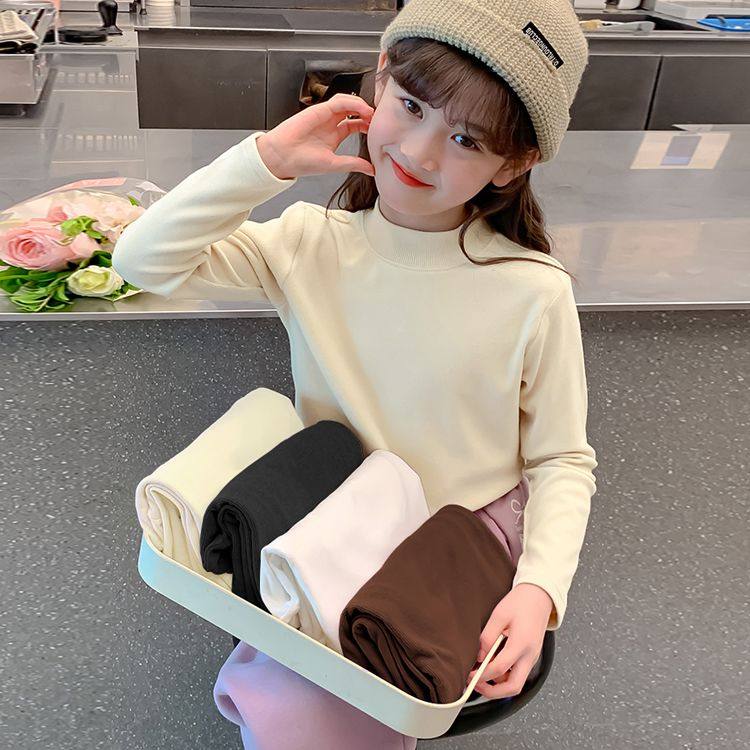 男女童德绒打底衫半高领内搭秋冬装新款中大儿童装保暖抓绒衣T恤,淘宝优惠券,粉丝福利购,淘宝优惠卷