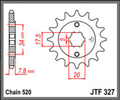 NSR125 CRF150 CRF230 BAJA250 XR250 CBX250 小链轮链盘小齿牙盘 - 图1