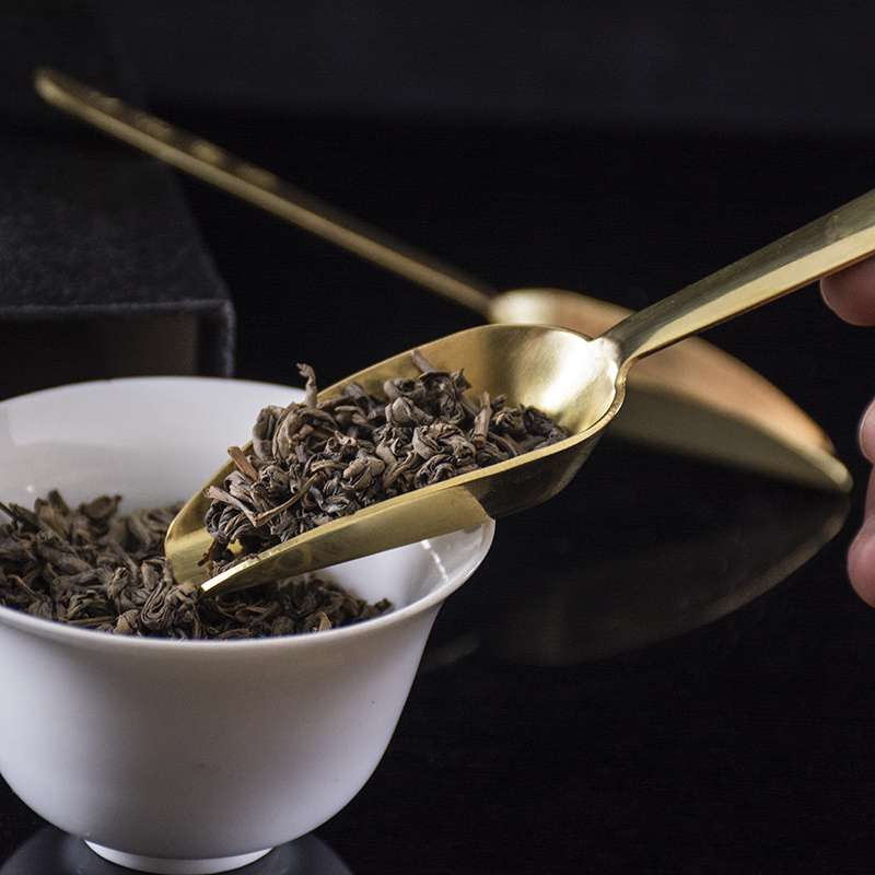 纯铜分茶勺茶刀茶夹茶叶勺茶匙茶侧功夫茶道茶铲子六君子套装茶具 - 图0