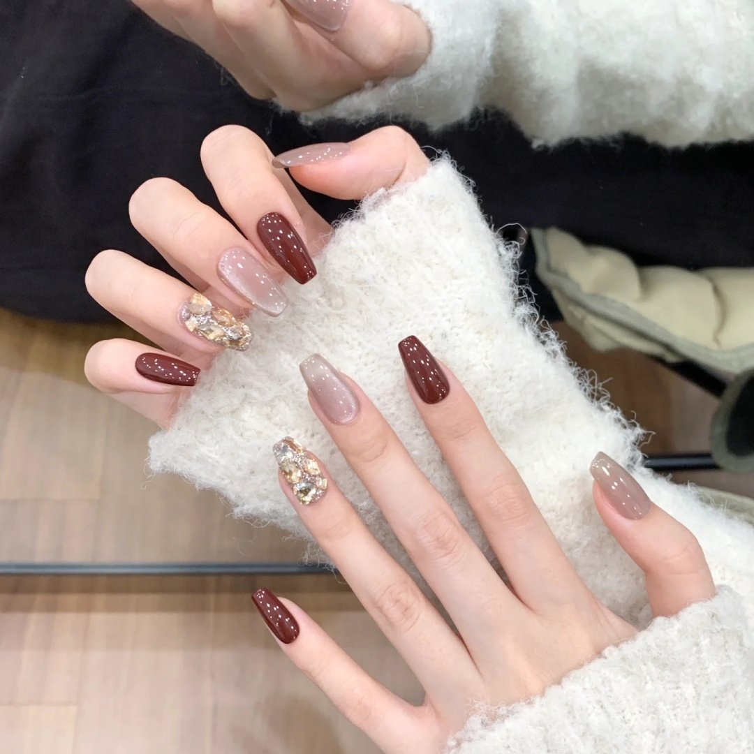 手工定制成品假指甲贴片显白港风显白可拆卸美甲穿戴甲孕妇新娘美,淘宝优惠券,粉丝福利购,淘宝优惠卷