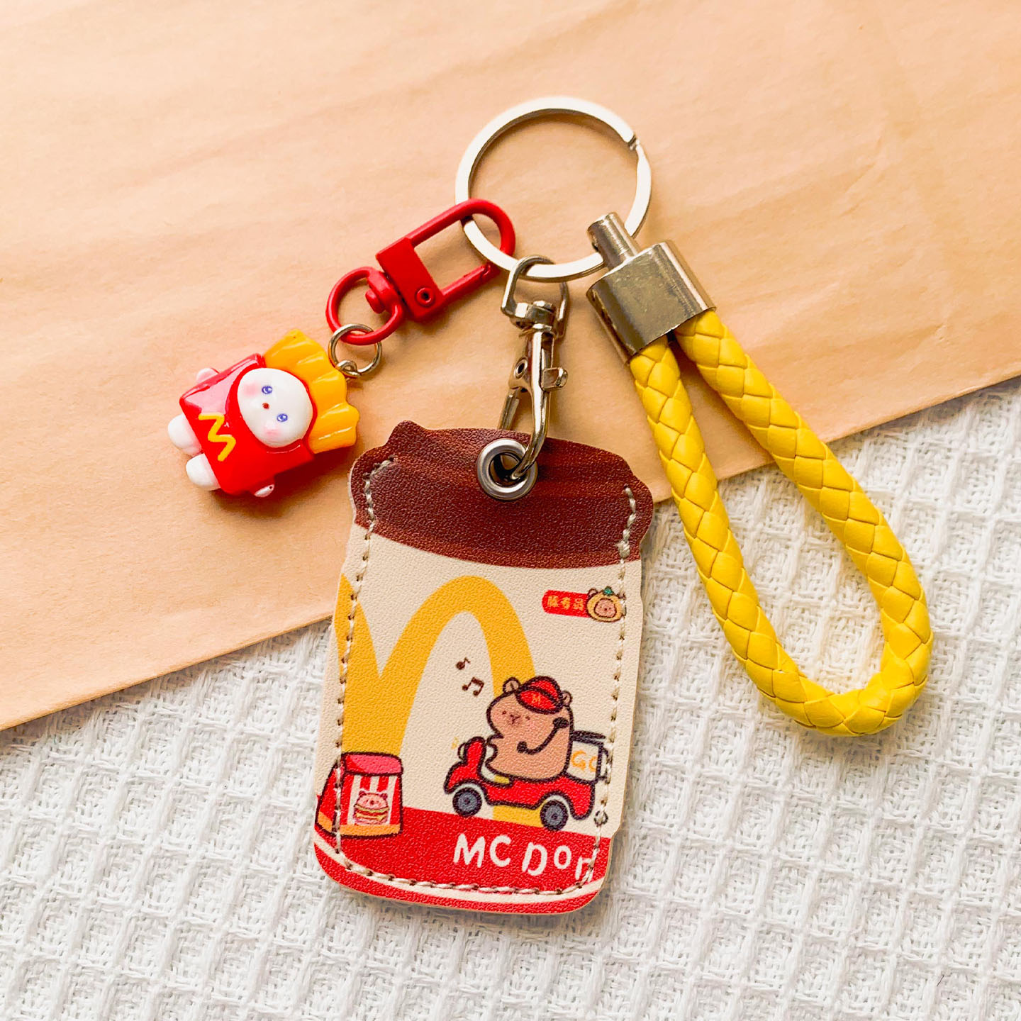 可爱m小长方形感应电动车nfc卡门禁卡套钥匙扣一体小区电梯保护套 - 图1