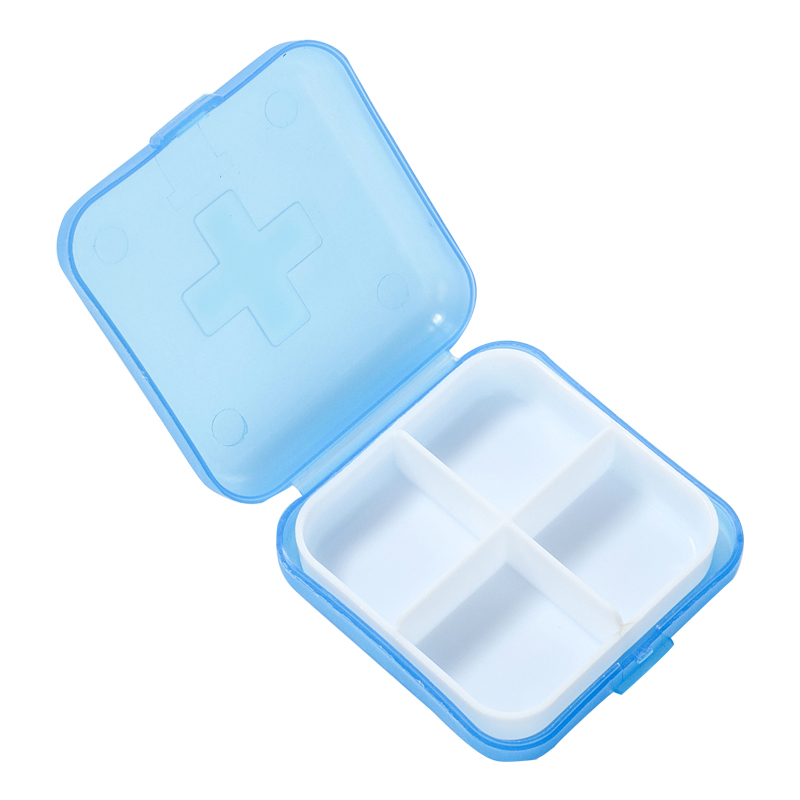 多功能四分格迷你药盒便携一周随身创意小药盒随身提醒可爱药盒子 - 图3