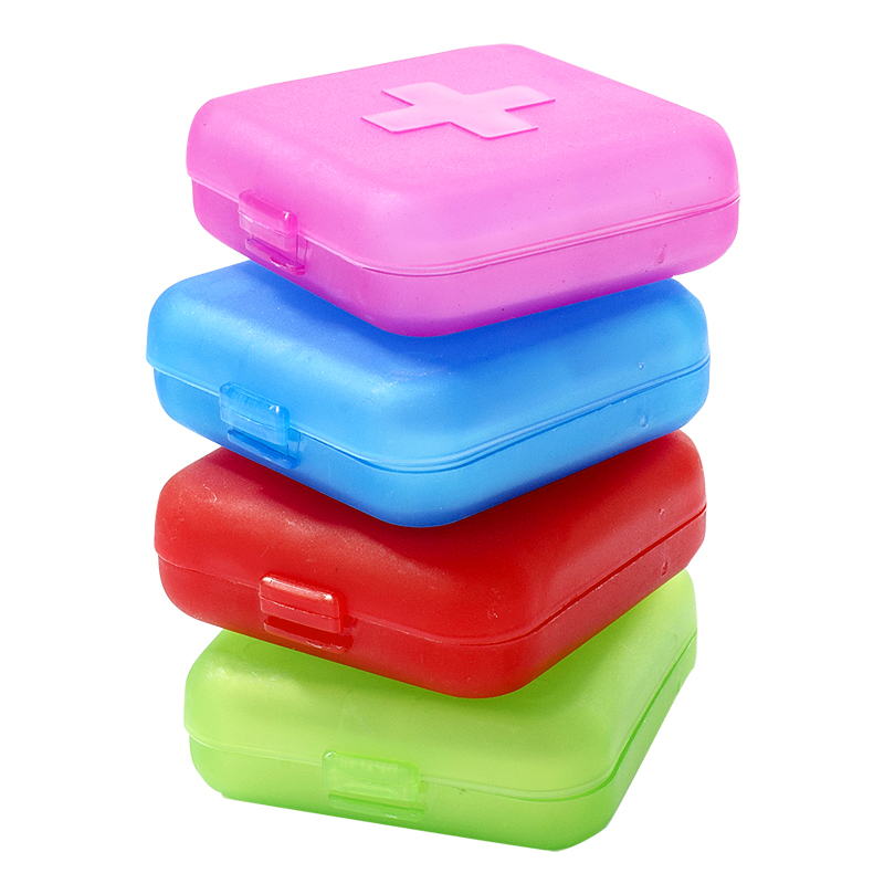 多功能四分格迷你药盒便携一周随身创意小药盒随身提醒可爱药盒子 - 图2