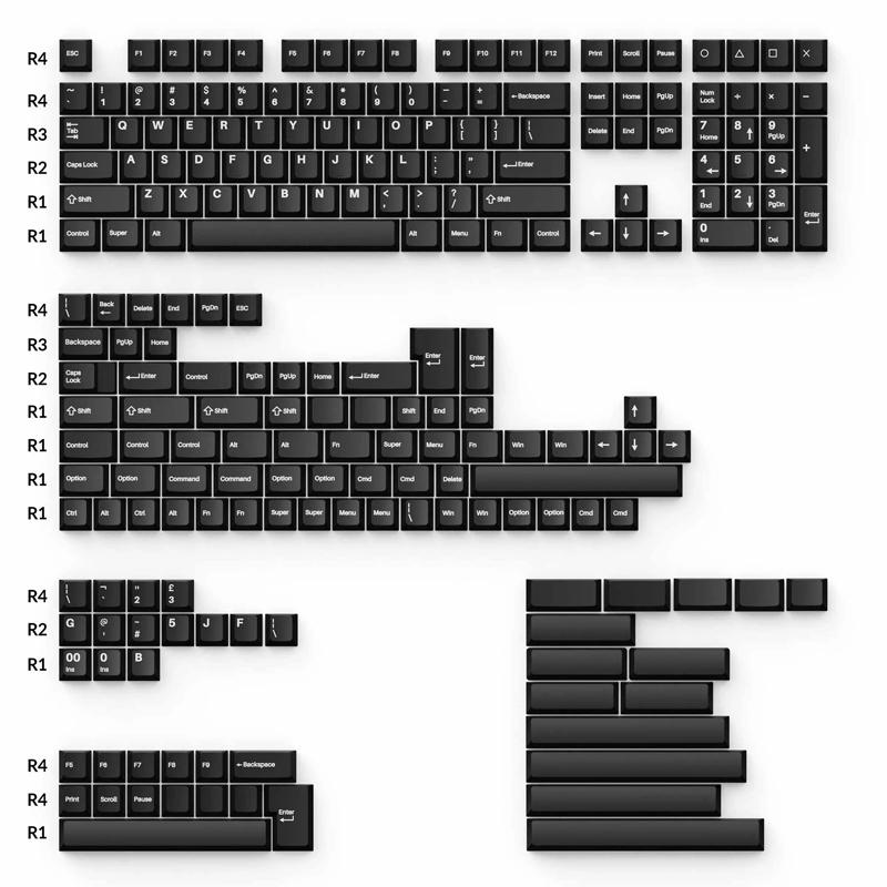 Keychron原厂高度矮轴PBT热升华OSA/OEM/XDA键帽不透二色拼 - 图3