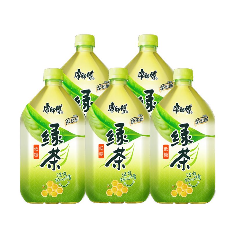 绿茶低糖蜂蜜茉莉味1000ml*5瓶装饮料饮品整箱正品批发1升 - 图0