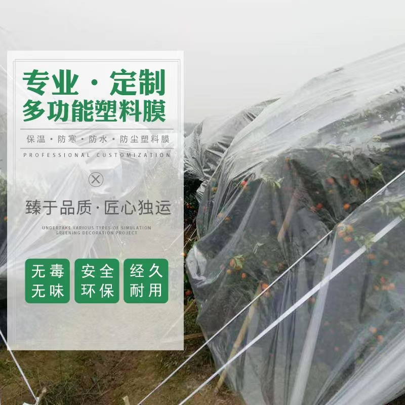 双层圆筒塑料布塑料薄膜加厚透明青储防冻发酵密封防水防尘包装膜 - 图0