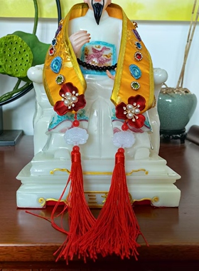 金边加宽披肩霞帔凤冠披肩斗篷佛像仙家泰山奶奶观音菩萨披风坠子