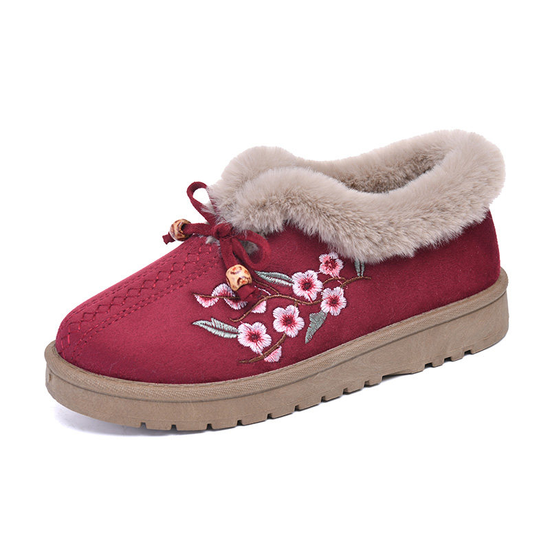 冬季加绒加厚保暖中老年妈妈鞋老北京布鞋女棉鞋平底防滑奶奶棉靴,淘宝优惠券,粉丝福利购,淘宝优惠卷