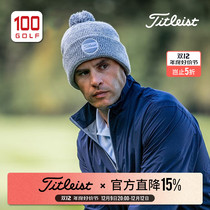 Titleist Tetlister Golf Cap Mens Winter Knit Cap Small Round Mark Warm Suede Ball Cap