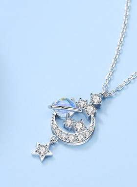 星月饰品儿童项链钛钢不褪色饰品