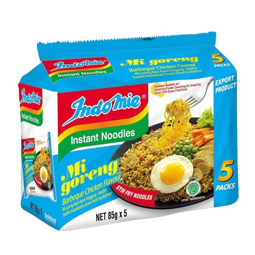 港版印尼Indomie营多捞面5连包 传统正宗捞面方便面拌面汤面泡面 - 图1
