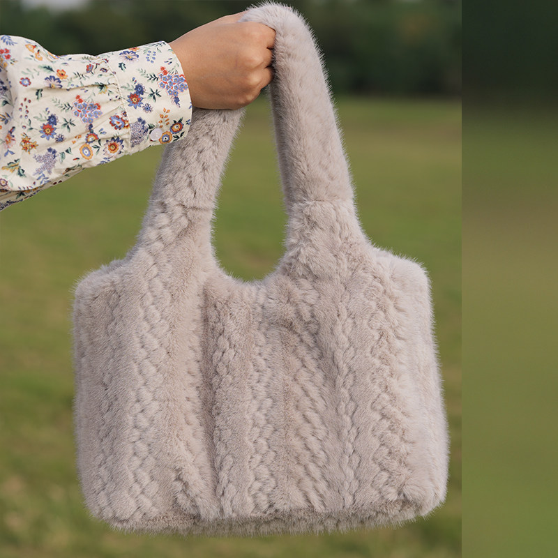 冬可爱时尚手提托特包菜篮子磁扣单肩包大容量毛绒包毛茸茸毛毛包,淘宝优惠券,粉丝福利购,淘宝优惠卷