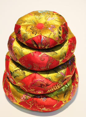 木鱼垫子绣花彩色底座法器