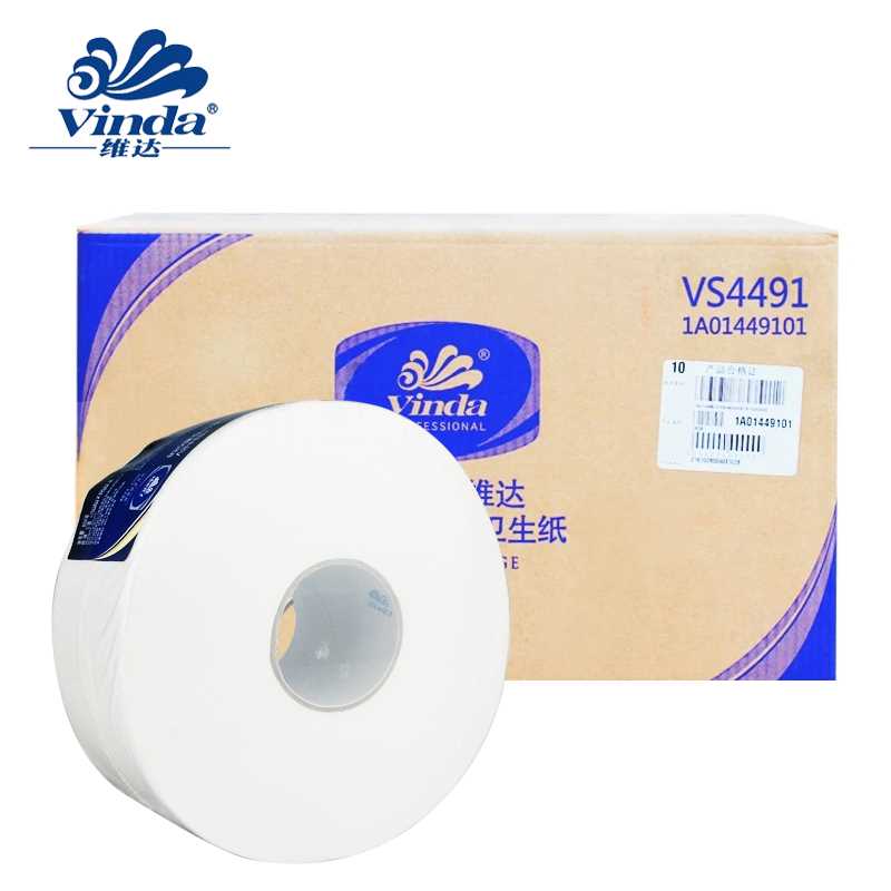 维达大卷纸厕纸VS4491三层850克公用卫生大盘纸家用卷筒圈纸12卷 - 图3