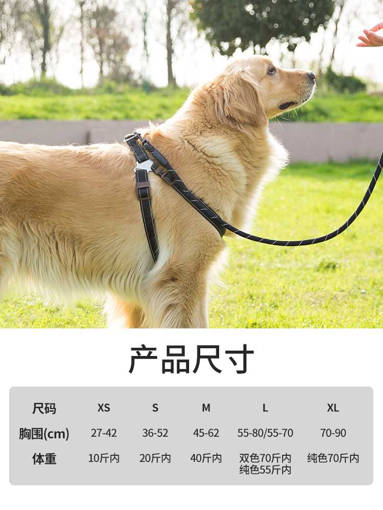 狗狗牵引绳狗链子遛狗绳背带小型中型大型犬泰迪金毛柯基宠物用品