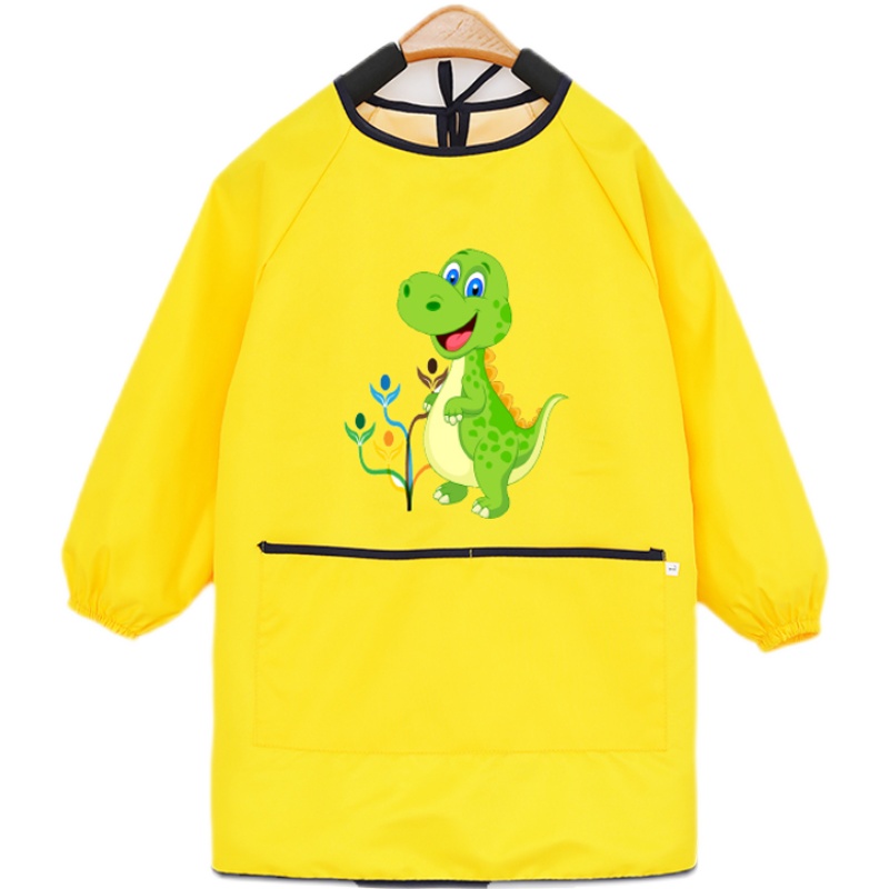 Cute children's long-sleeved baby eating bib art