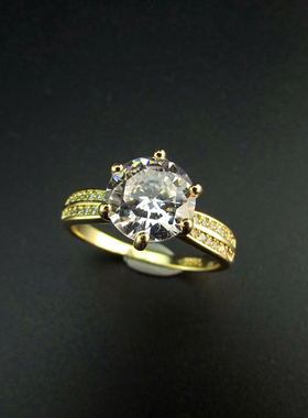 女微镶锆石夸张华丽百搭戒指指环