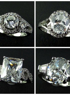 时尚流行微镶锆石华丽闪亮戒指