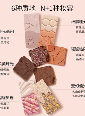 兰瑟趣探自然眼影盘腮红哑光珠光