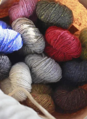 盛莲ALPACA TWEED美利奴羊毛线手工编织花呢夹花中粗手编羊驼毛线