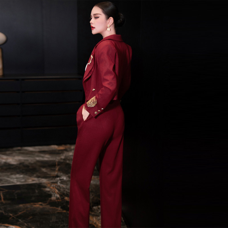 欧货2026年春秋季新款高端职业名媛轻奢短西装外套两件长裤套装女,淘宝优惠券,粉丝福利购,淘宝优惠卷