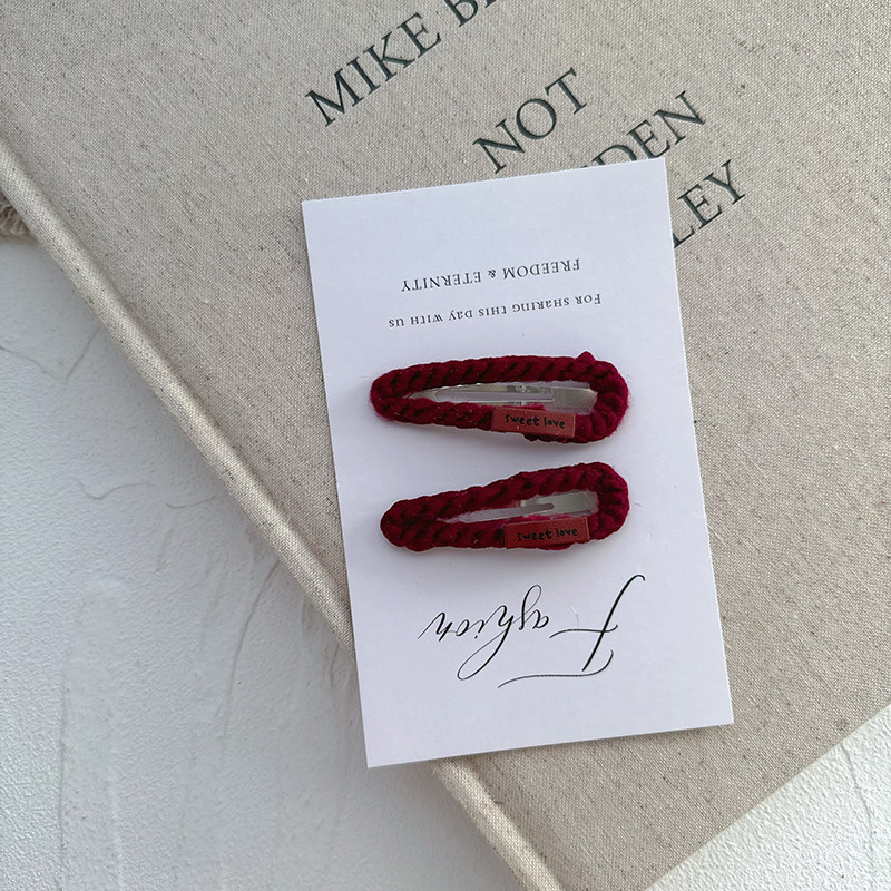 Little Ran儿童新年可爱刺绣发夹女童刘海碎发bb夹侧边宝宝发卡,淘宝优惠券,粉丝福利购,淘宝优惠卷