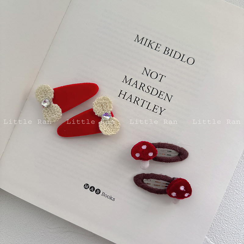 Little Ran 秋冬新款儿童可爱毛毡发夹女童侧边夹宝宝刘海夹发饰,淘宝优惠券,粉丝福利购,淘宝优惠卷