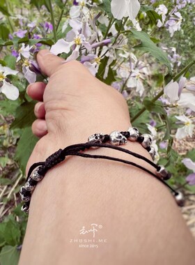 主师原创尼泊尔纯银骷髅