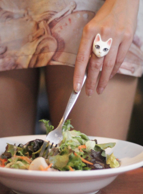 泰国设计师原创萌宠饰品戒指项链