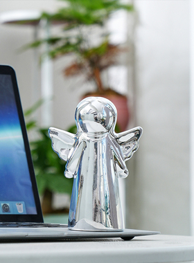 北欧风简约陶瓷天使工艺品装饰品现代家居桌面摆件圣诞节礼品小摆