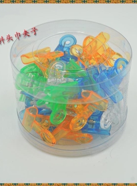 彩色塑料头巾小票夹大中号