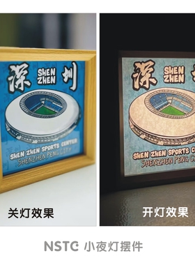 深圳新鹏城球迷小夜灯氛围灯摆件摆台 足球用品周边礼品主场球场