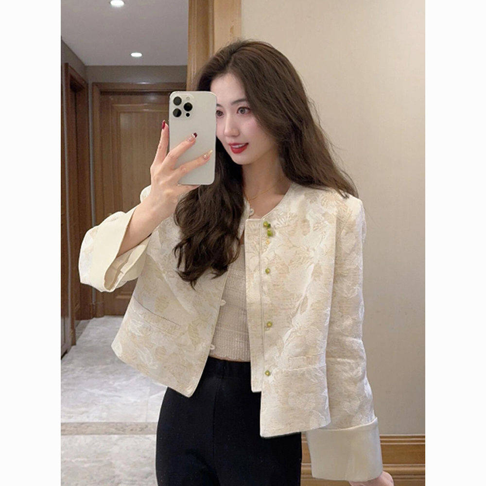 今年流行漂亮2025秋季新款高级感新中式国风外套时尚通勤气质上衣,淘宝优惠券,粉丝福利购,淘宝优惠卷