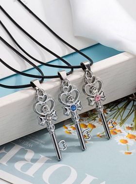 日韩简约学生四叶草好朋友钥匙女