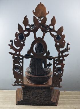 度紫铜藏传密宗佛像纯铜宗喀巴佛像宗格巴藏式罗桑扎巴铜像可装藏
