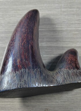 旧藏西藏牛角双尖角雕老牛角角雕摆件居家装饰品收藏送礼佳品