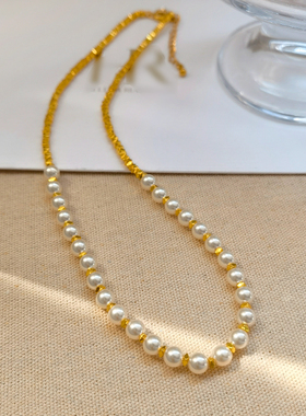 高级感气质唯美珍珠项链优雅温柔