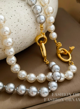 法式优雅正圆珍珠项链