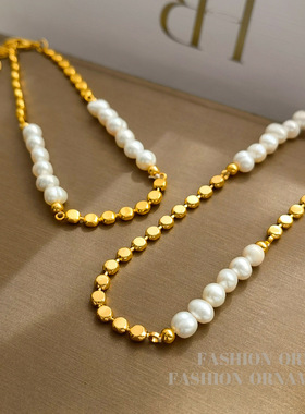 优雅养殖珍珠手项链个性复古