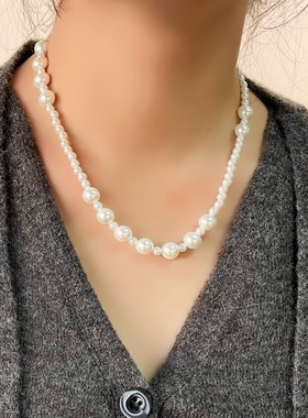复古高级感高亮珍珠项链