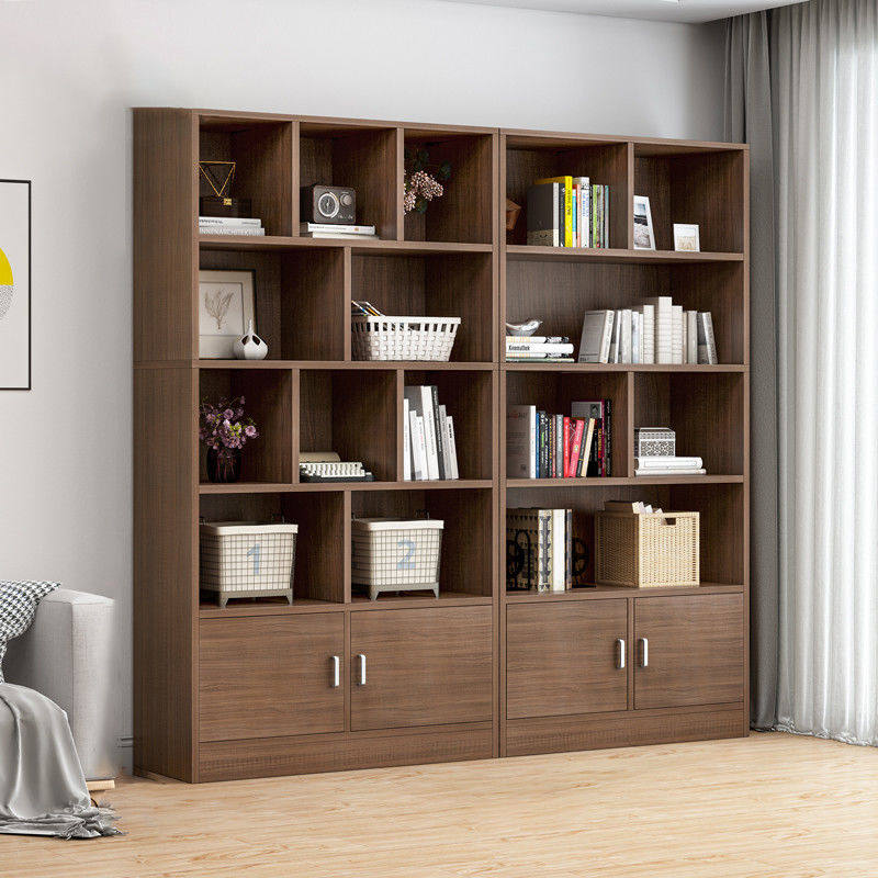 简易书柜落地靠墙客厅置物架卧室收纳架 热品库 性价比省钱购