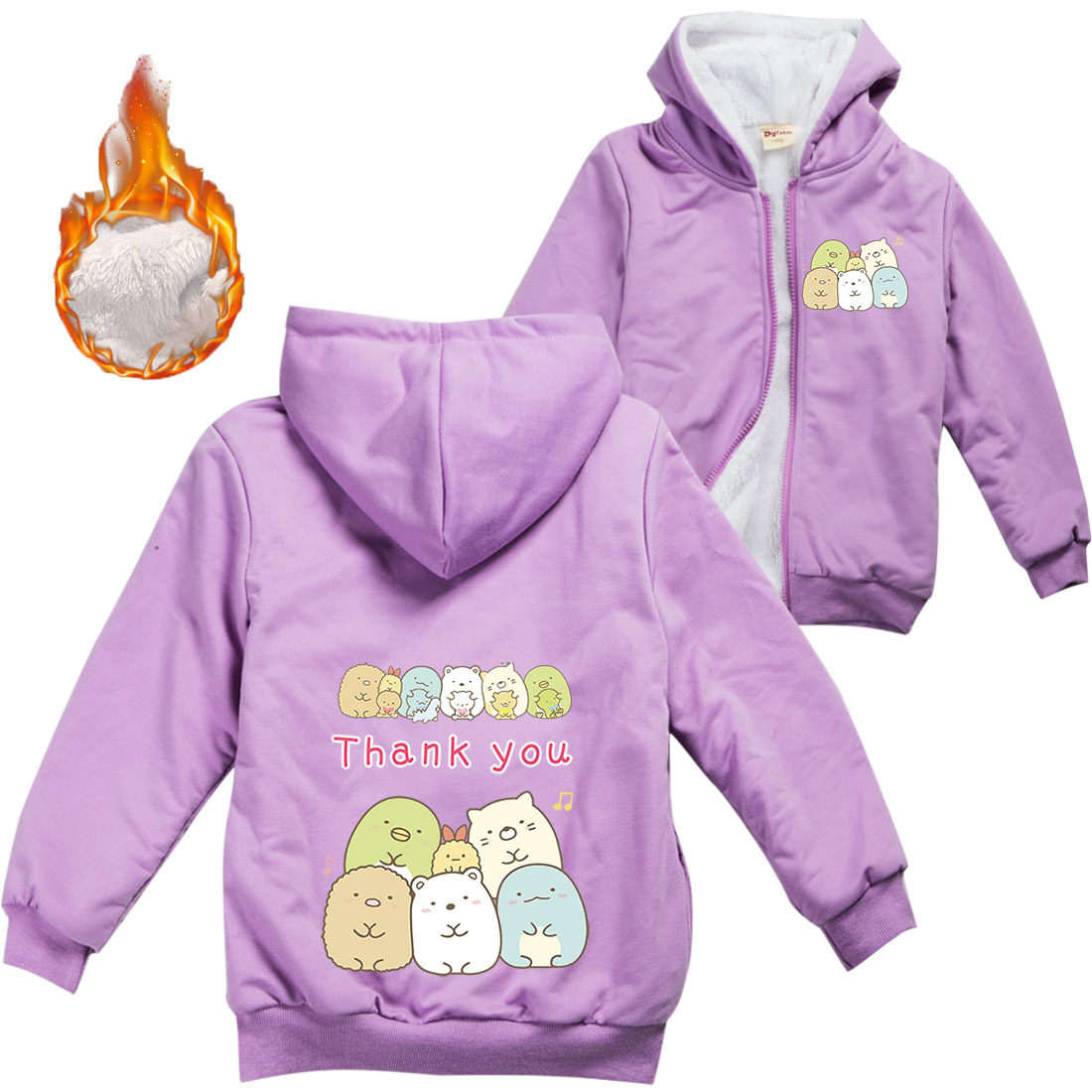 角落生物儿童棉衣外套女宝宝棉袄 Sumikko连帽加绒上衣外穿2023冬,淘宝优惠券,粉丝福利购,淘宝优惠卷