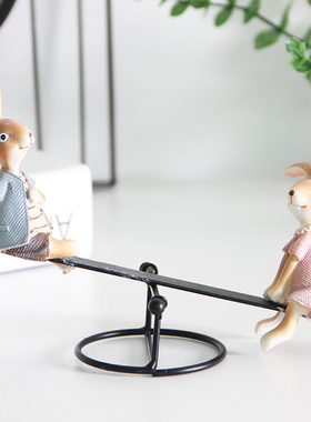 创意家居摆件办公桌可爱兔子摆设